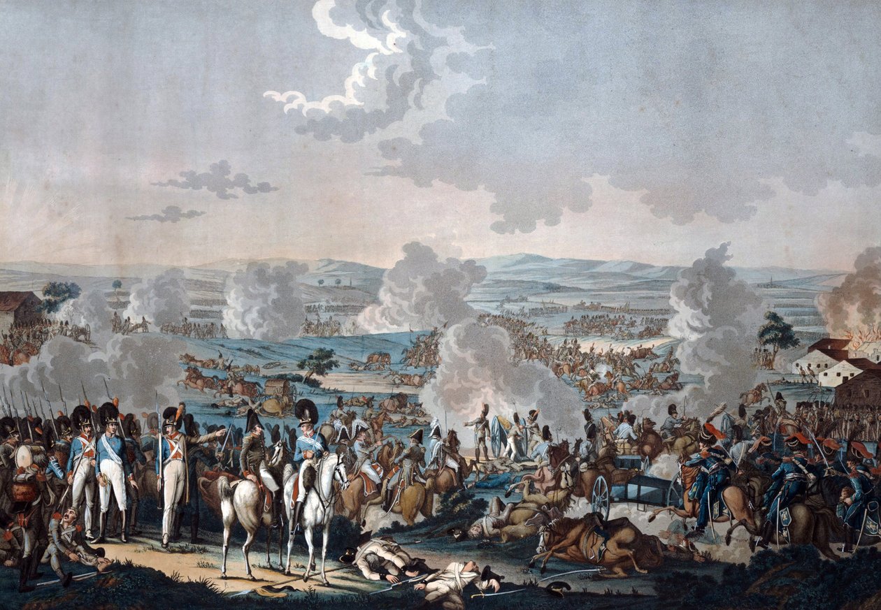 معركة فجرام (1809) - روجينداس ، يوهان لورينز ، الأصغر (1775-1826) - أكواتينت - 52،8x63،4 - مجموعة خاصة بواسطة يوهان لورينز روجينداس