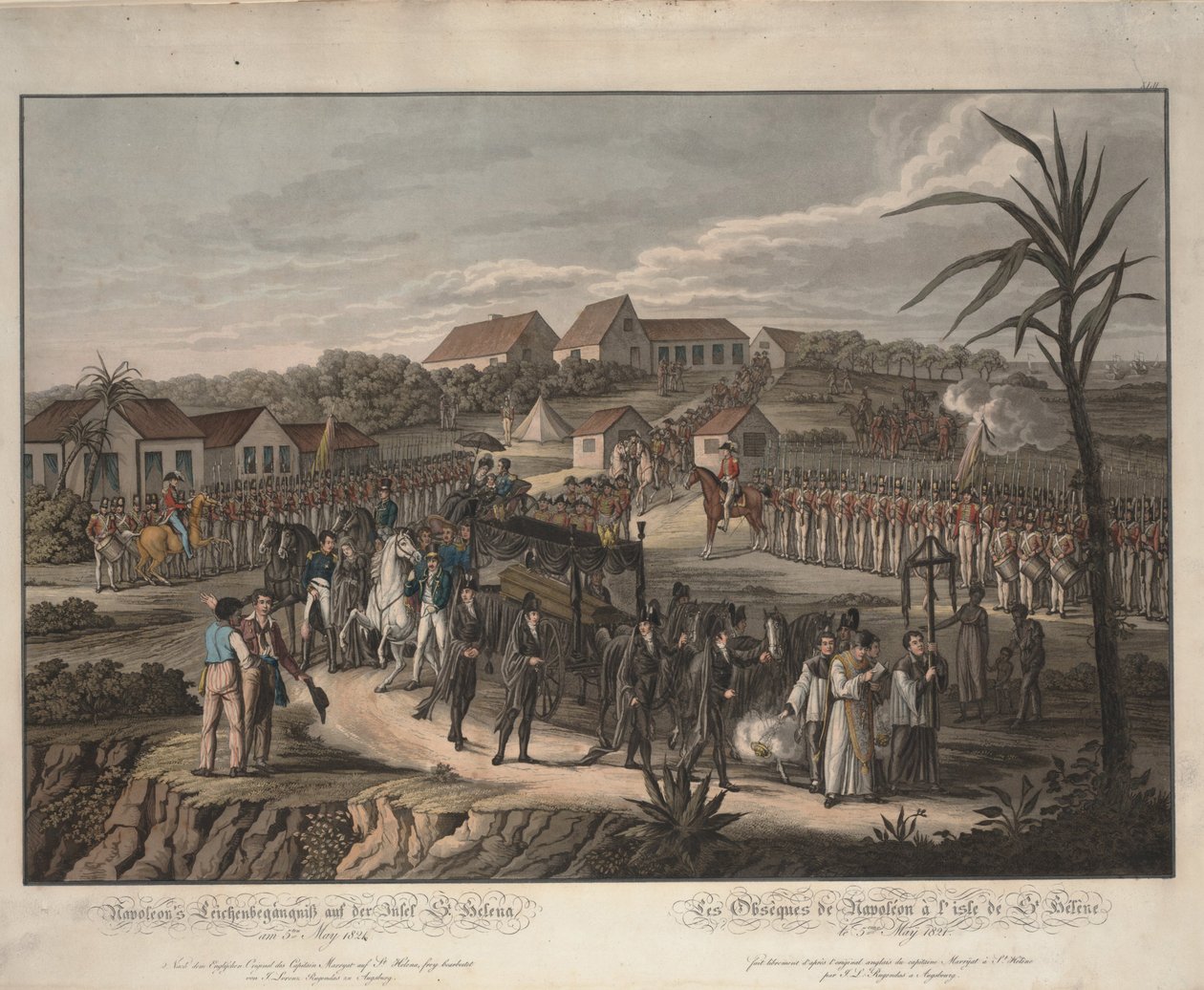 موكب جنازة نابليون بونابرت في سانت هيلانة ، 1821 بواسطة يوهان لورينز روجينداس الأصغر
