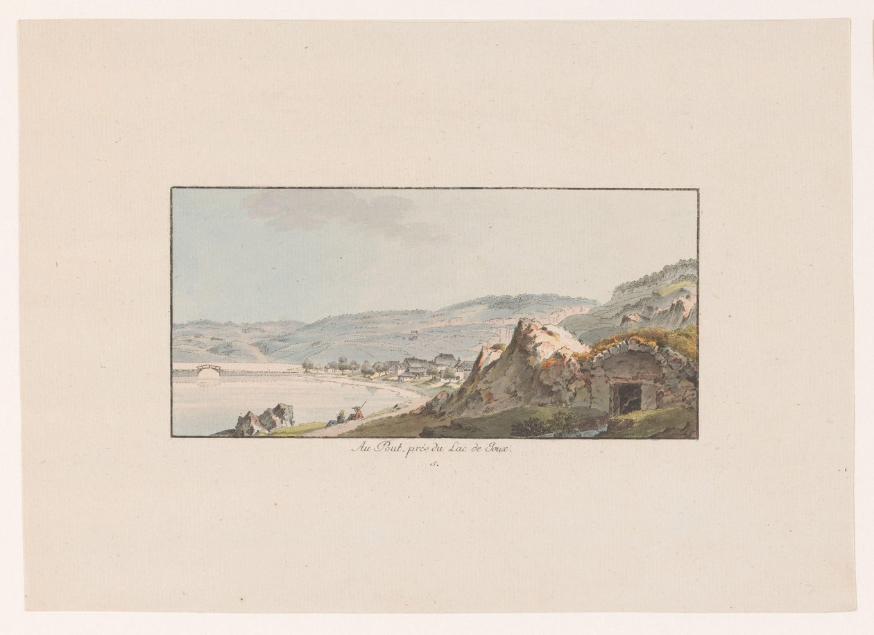 منظر من Pout في Lac de Joux Au Pout ، pres du Lac de Joux (العنوان على الكائن) مشاهد من سويسرا (عنوان المسلسل) Collection de quelques vues dessinées en Suisse d