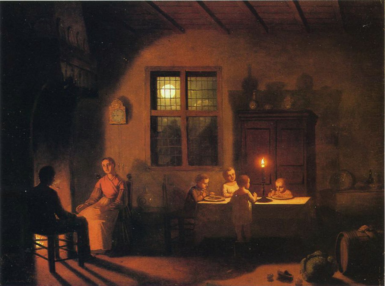 مساء في المنزل ، 1867 بواسطة يوهان مونغلز كلفرهوس