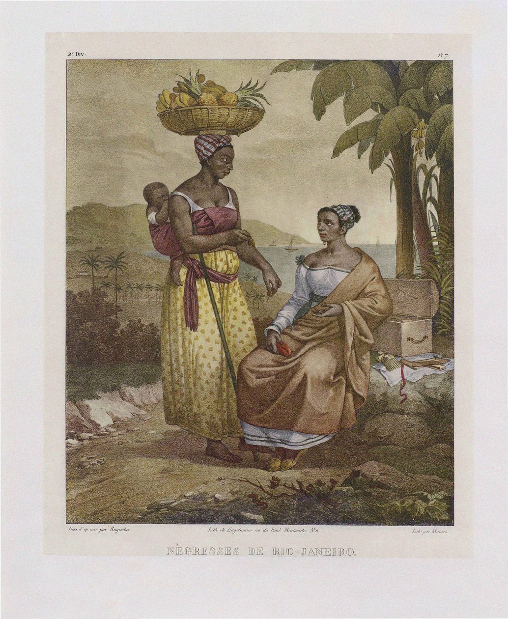 نساء سوداوات من ريو دي جانيرو. من رحلة خلابة في البرازيل ، 1835. بواسطة يوهان موريتز روجينداس