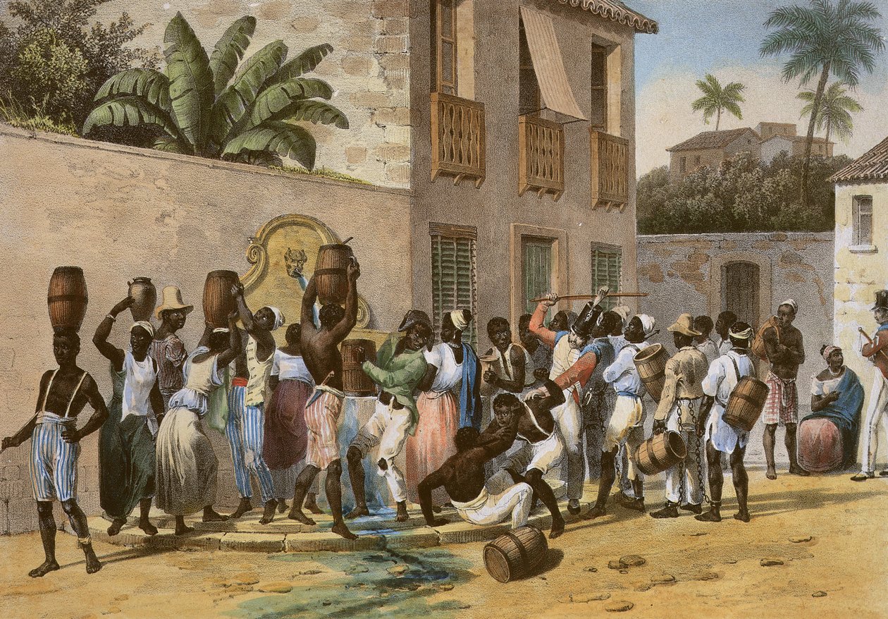 ناقلات المياه ، نقشت بواسطة Deroi ، حانة. بواسطة إنجلمان وشركاه ، باريس ، 1835 (ليثو ملون يدويًا) بواسطة يوهان موريتز روجينداس