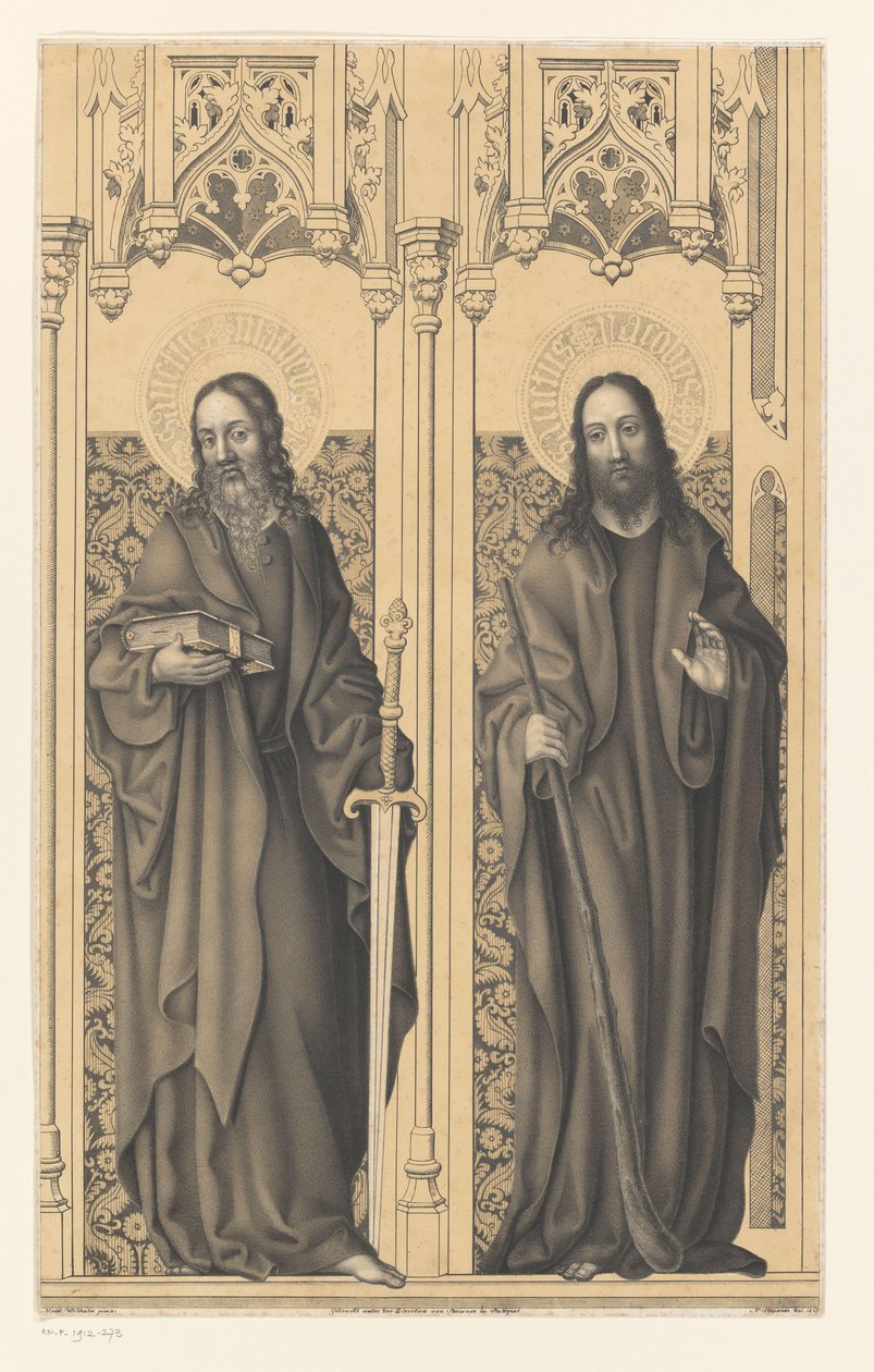 القديس ماثيو وجيمس أعمال من مجموعة الأخوين Boisserée (عنوان المسلسل) Galerie des Frères Boisseree (عنوان المسلسل) بواسطة يوهان نيبوموك ستريكسنر