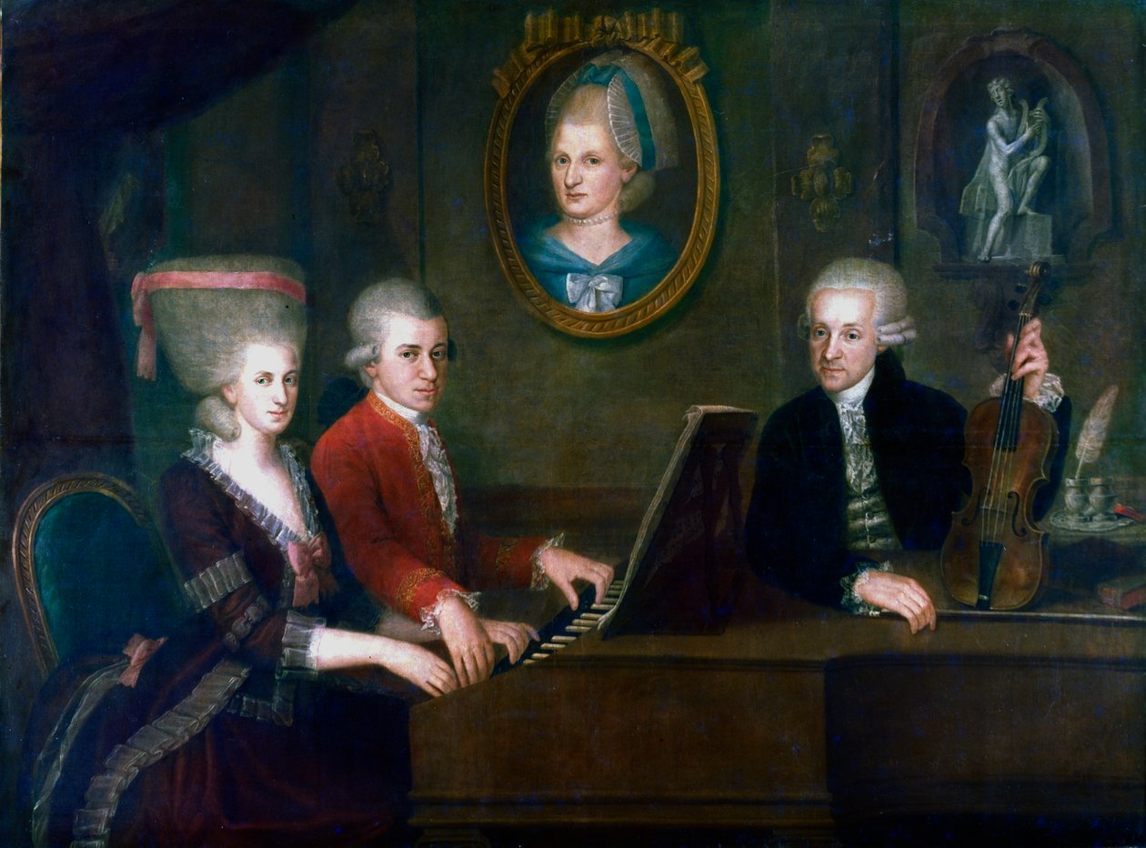 عائلة موزارت ، 1780-1781 بواسطة Johann Nepomuk della Croce
