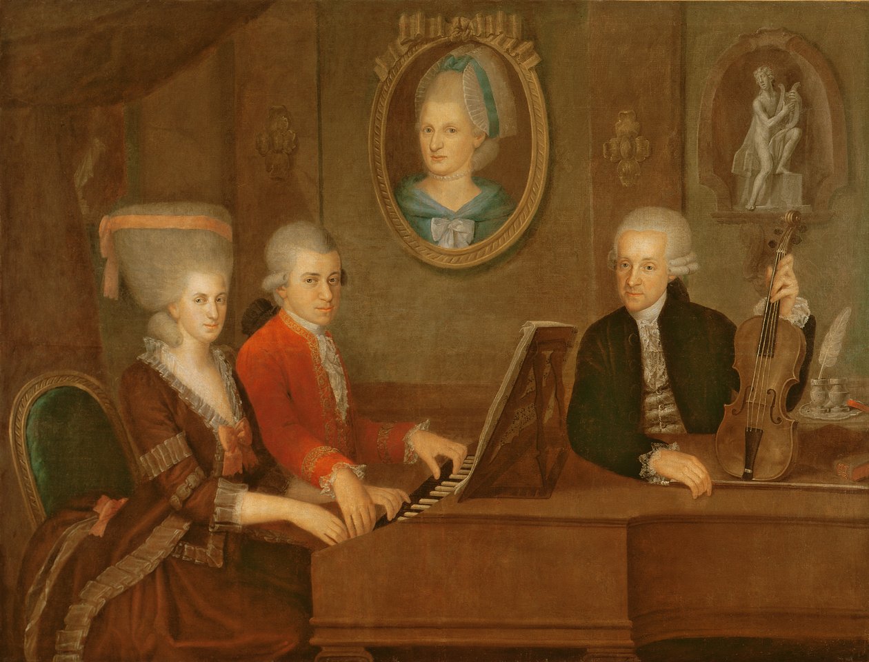 عائلة موزارت ، 1780-81 بواسطة Johann Nepomuk della Croce
