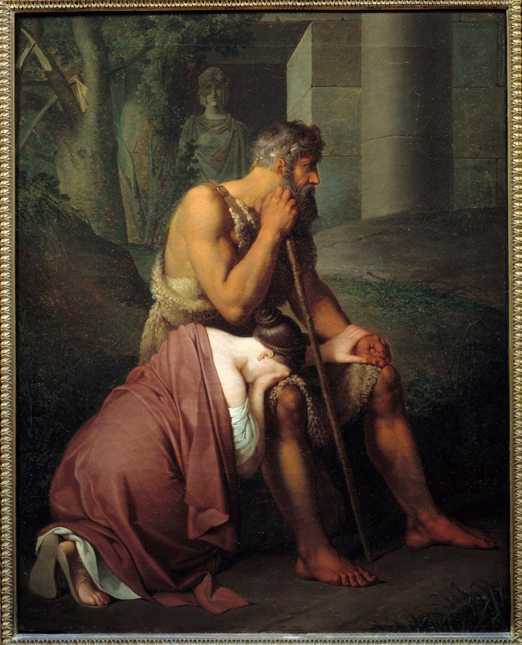 Oedipus and Antigone Painting بواسطة يوهان بيتر كرافت (1780-1856) (كل شيء) 1809 صن. 0،53x0،66 م بواسطة يوهان بيتر كرافت
