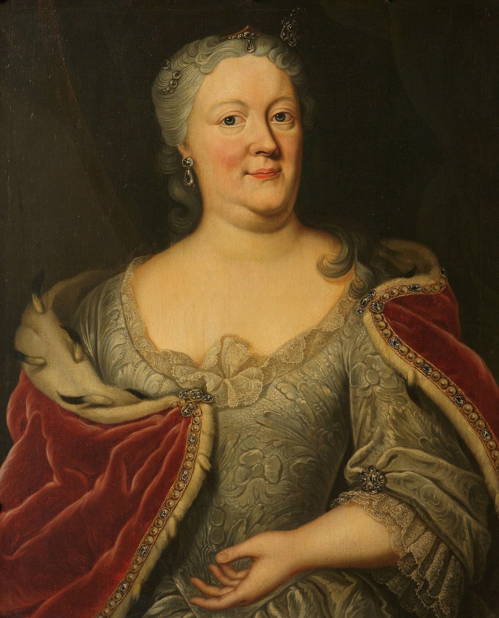 صورة لماريا لويزا فان هيسن كاسل ، تسمى مايكي ميو. أرملة صاحب Stadtholder في Friesland John Willem Friso ، أمير Orange-Nassau بواسطة يوهان فيليب بير