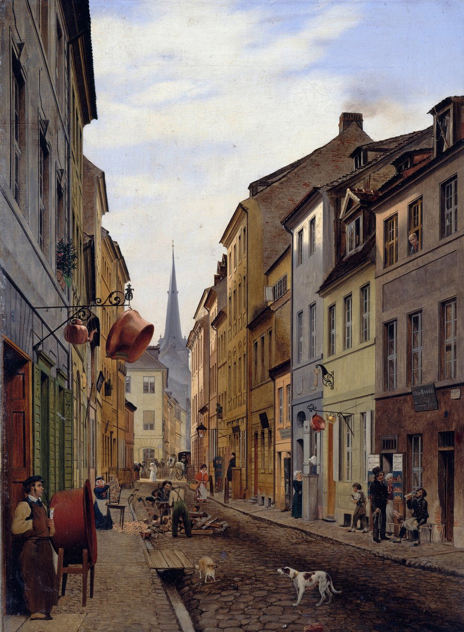 شارع Parochialstraße ، 1831 بواسطة يوهان فيليب إدوارد جارتنر