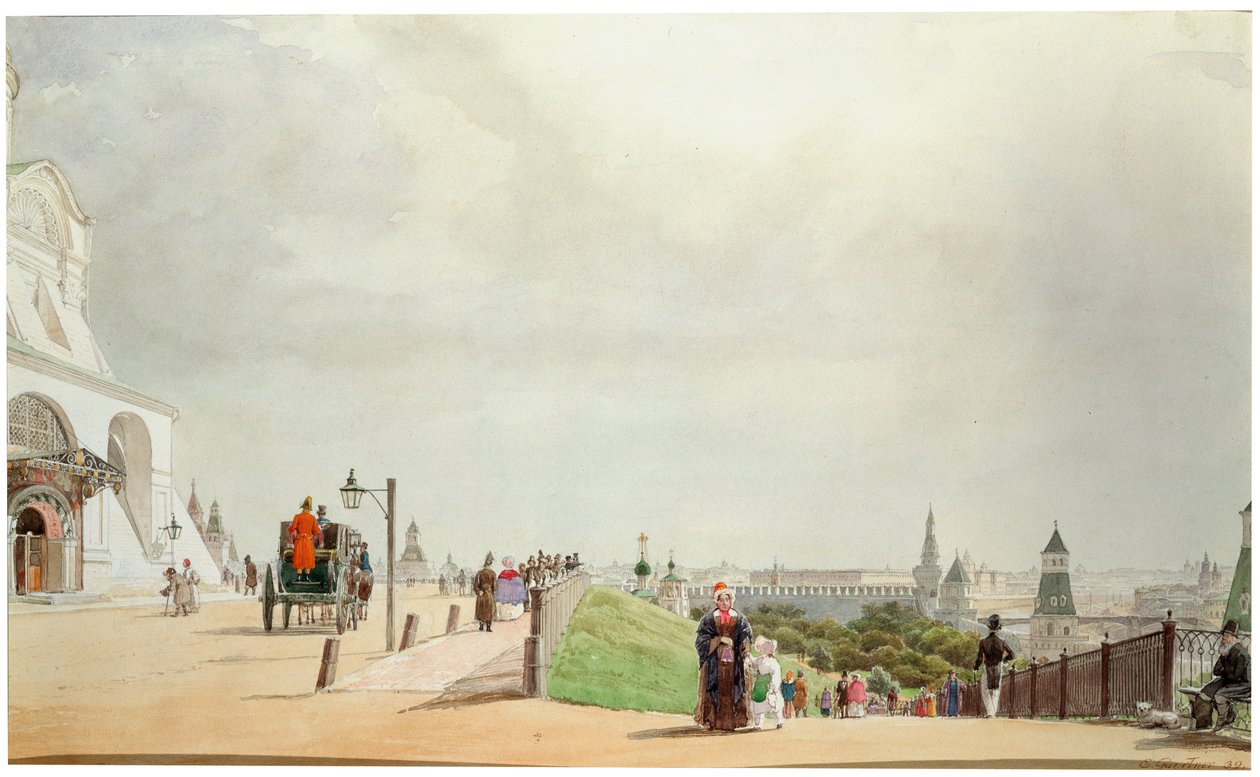في موسكو الكرملين ، 1839. بواسطة يوهان فيليب إدوارد جارتنر