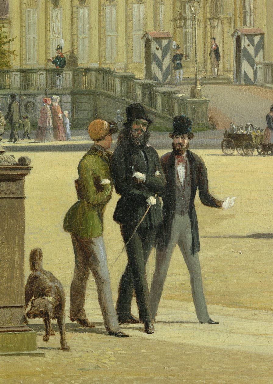 New Guardshouse، Arsenal، Princes Palace and Castle in Berlin، 1849 (التفاصيل) (انظر أيضًا 146470) بواسطة يوهان فيليب إدوارد جارتنر