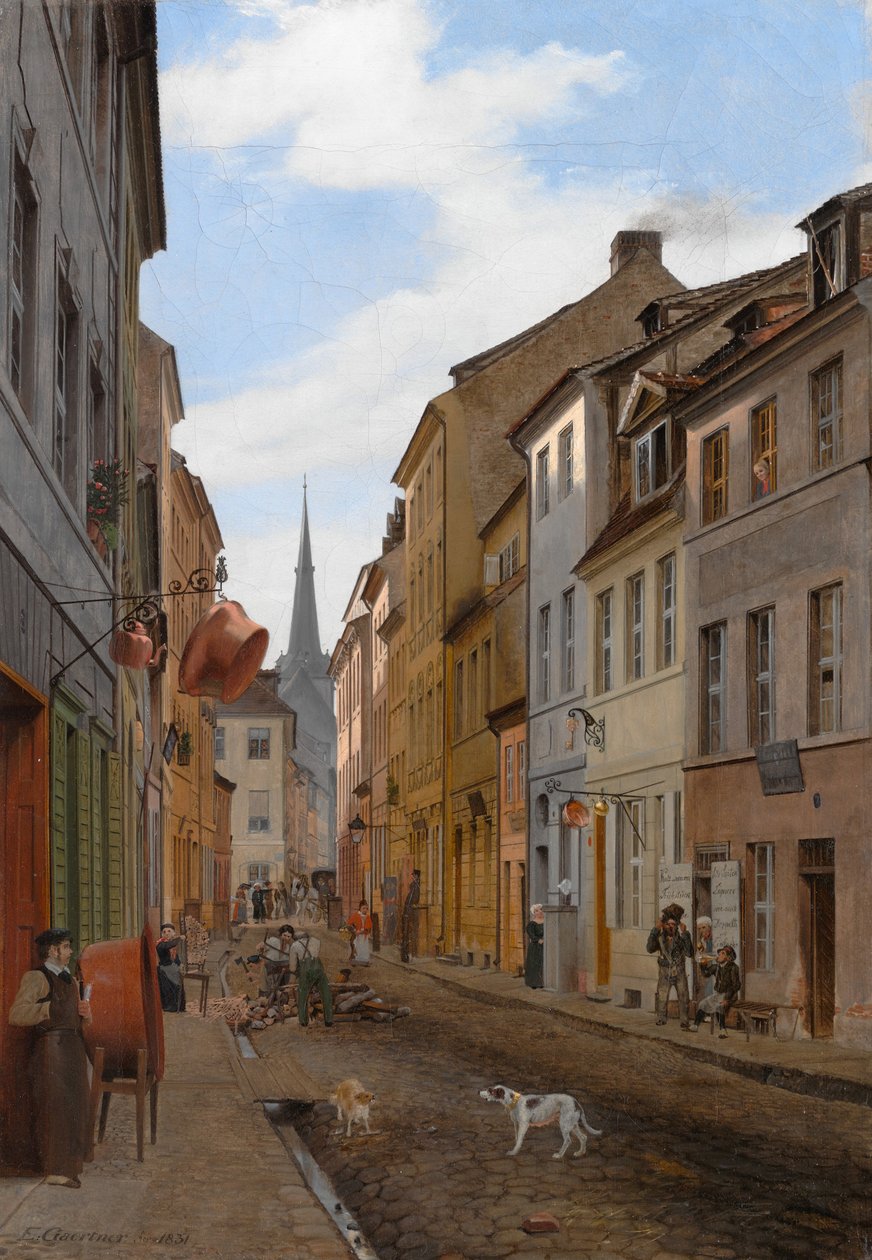 Parochialstrasse في برلين ، 1831. بواسطة يوهان فيليب إدوارد جارتنر