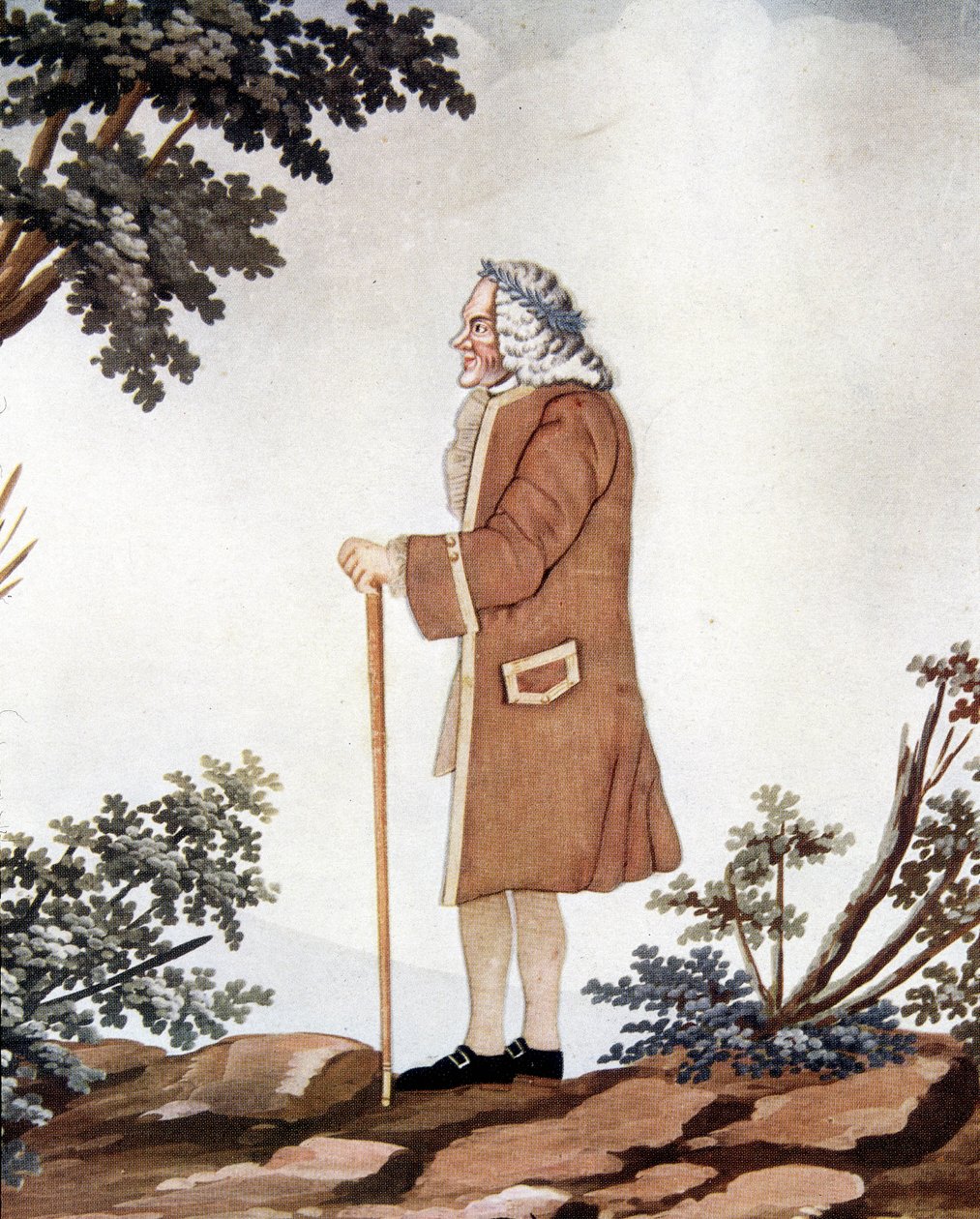 صورة لفولتير ، الكاتب الفرنسي (1694-1778) - في "" الغواش والحرير "المنسوبة إلى يوهان هوبر من جنيف بواسطة يوهان رودولف الأكبر (Attr.to) Huber