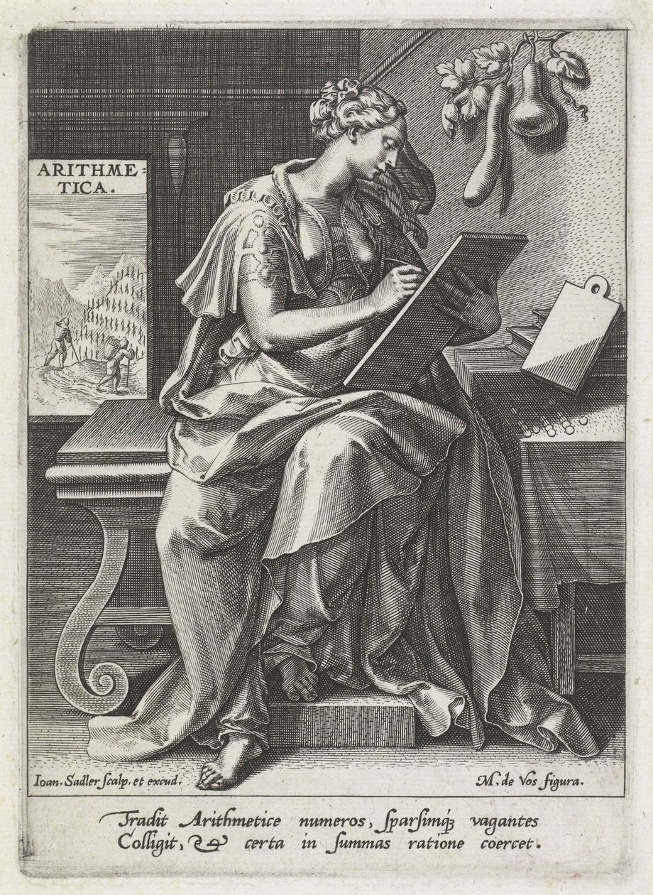 علم الحساب Arithmetica (العنوان على الكائن) الفنون الليبرالية السبعة (آرتيس ليبراليس) (عنوان السلسلة) بواسطة يوهان سادلر (أنا)