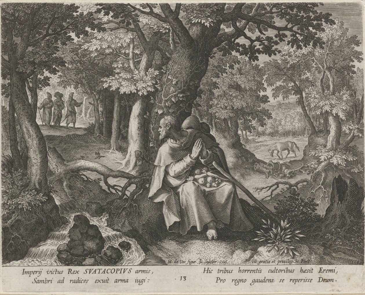القديس سواتكوبيوس كنسك الحياة الفاضلة للناسك (عنوان المسلسل) Trophaeum vitae solitariae (عنوان السلسلة) بواسطة يوهان سادلر (أنا)