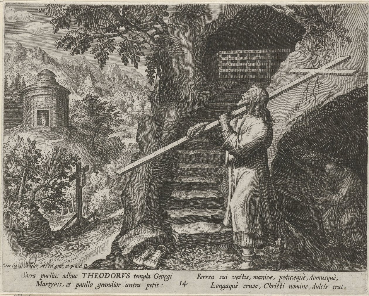 القديس ثيودوروس تيرو كنسك الحياة الفاضلة للناسك (عنوان المسلسل) Trophaeum vitae solitariae (عنوان السلسلة) بواسطة يوهان سادلر (أنا)