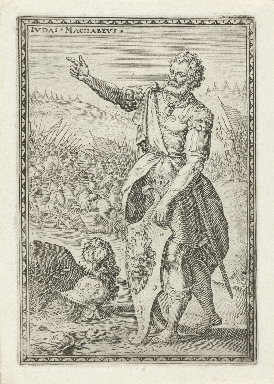 يهوذا المكابي Ivdas Machabevs (العنوان على الكائن) أشخاص من العهد القديم (عنوان السلسلة) بواسطة يوهان سادلر (أنا)