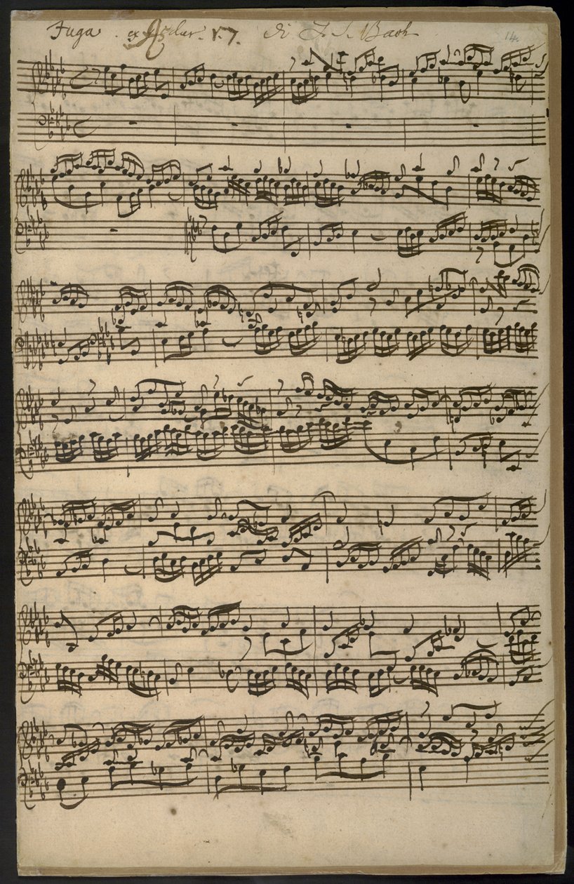 إضافة MS 35021 ، f.14 Prelude 17 è Fugue ، من "Das Wohltemperierte Clavier" بواسطة يوهان سيباستيان باخ