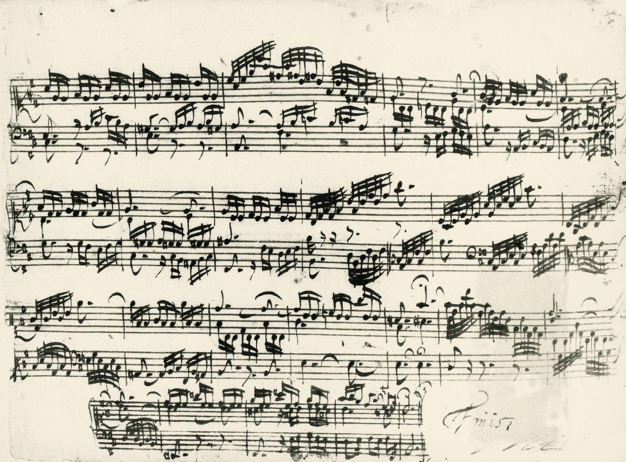 نقاط لـ 15 اختراع BWV 772-801 ، كونترابونتال من جزأين بواسطة يوهان سيباستيان باخ (1685-1750) بواسطة يوهان سيباستيان باخ