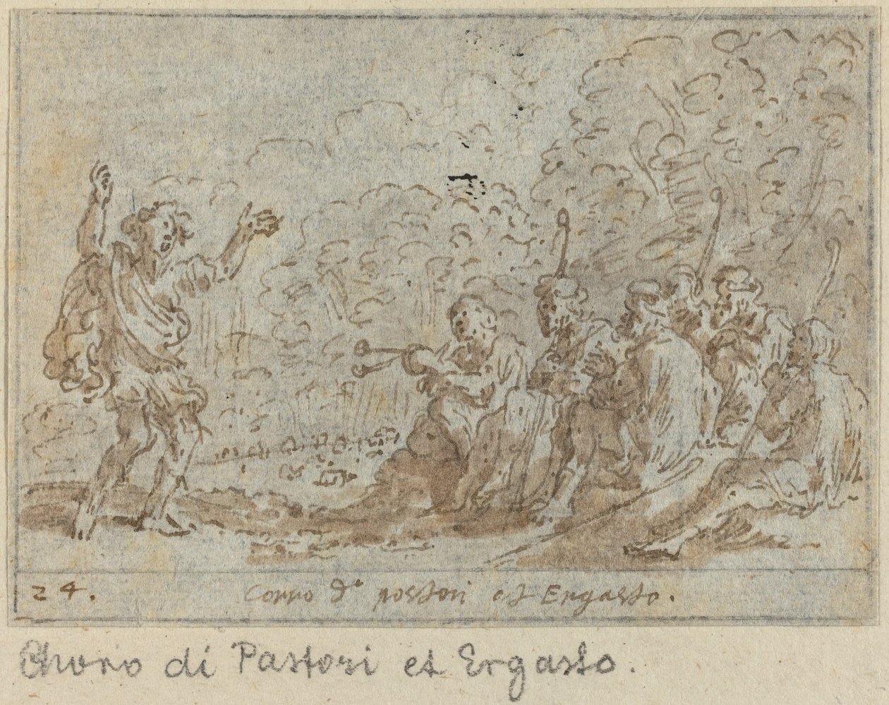 جوقة الرعاة و Ergasto ، 1640. بواسطة يوهان فيلهلم باور