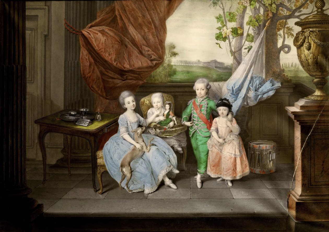 أبناء فرديناند بارما لويس ، كارولينا ، ماريا أنطونيا وكارلوتا ، 1778 بواسطة يوهان زوفاني