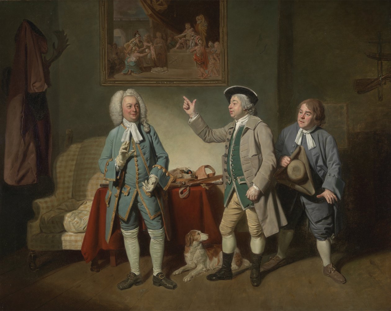 إدوارد شوتر ، وجون بيرد وجون دونستال في حب إسحاق بيكرستافس في قرية ، 1767 بواسطة يوهان جوزيف زوفاني