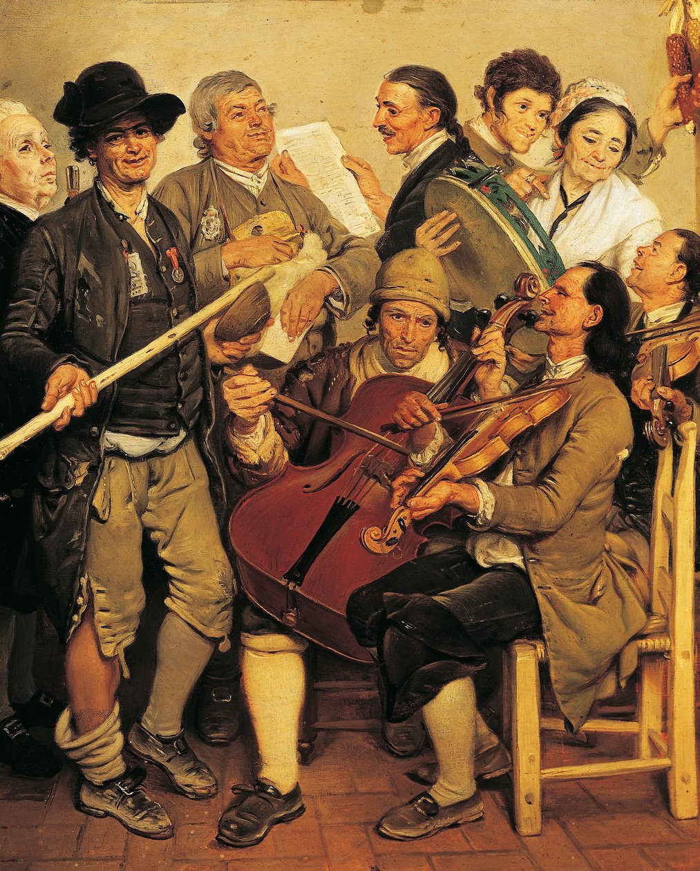 Scartocciata (موسيقيون في مهرجان حصاد الذرة بالقرب من بارما) ، بقلم يوهان زوفاني (1733-1810) بواسطة يوهان زوفاني