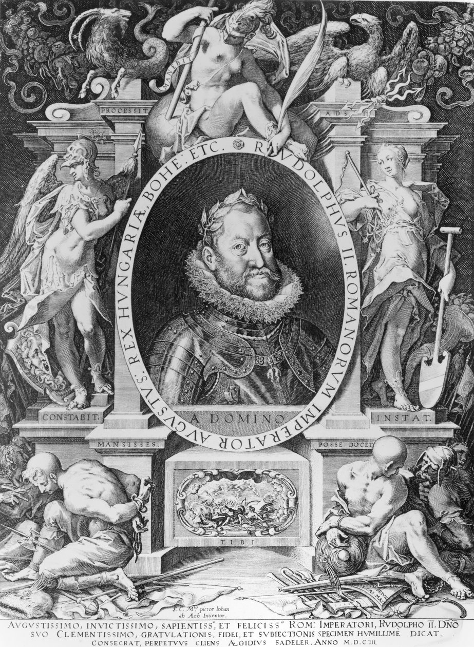صورة لرودولف الثاني (1576-1612) بواسطة يوهانس هاوسر من آخ