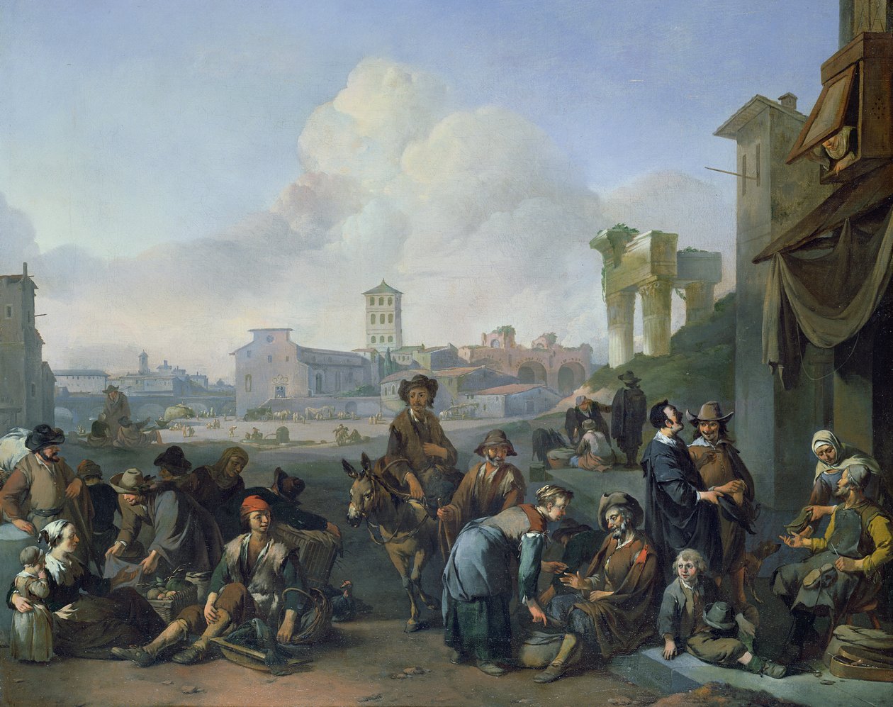 منظر في روما ، 1668 بواسطة يوهانس لينجيلباخ