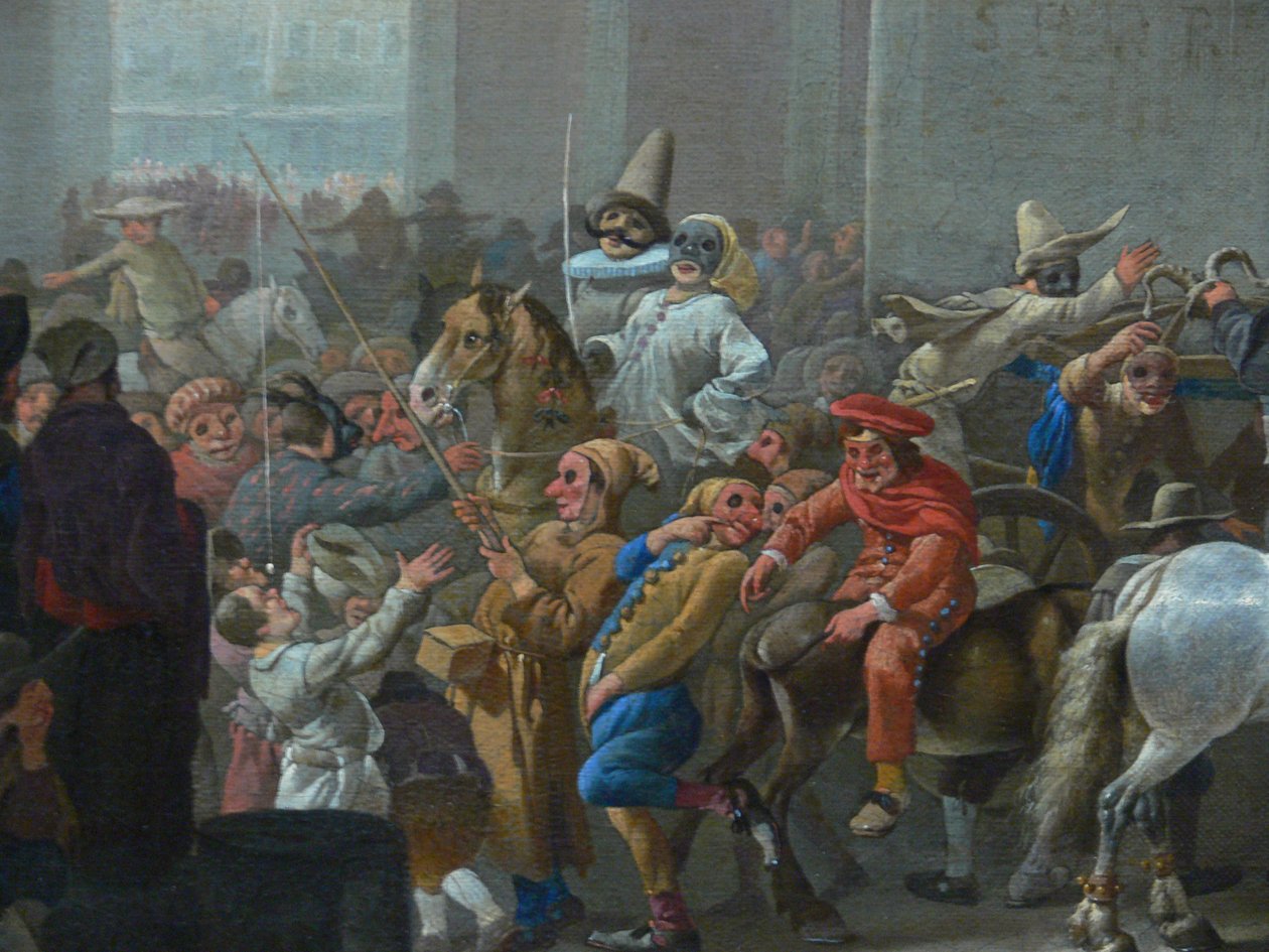 كرنفال في روما التفاصيل ، ج. 1650 بواسطة يوهانس لينجيلباخ