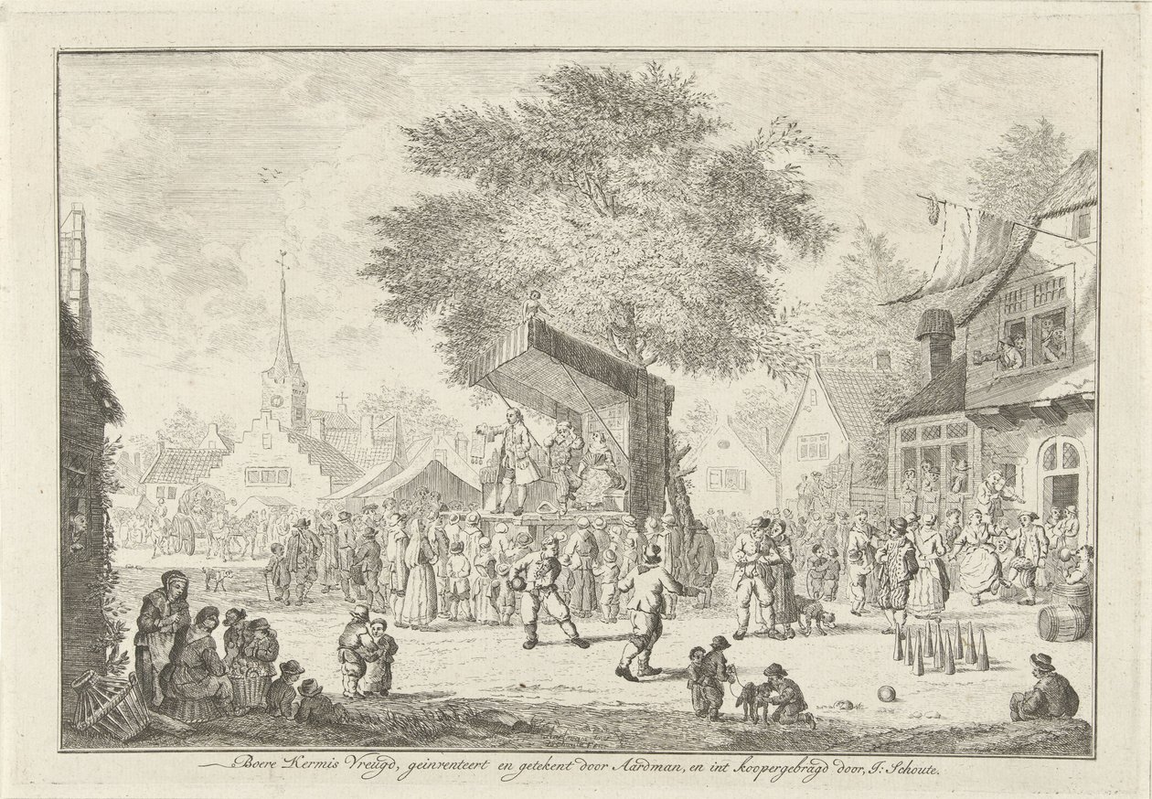 معرض المزارعين في القرية حوالي 1750 Boere Kermis Vreugd (العنوان على الكائن) بواسطة جون سكوتين