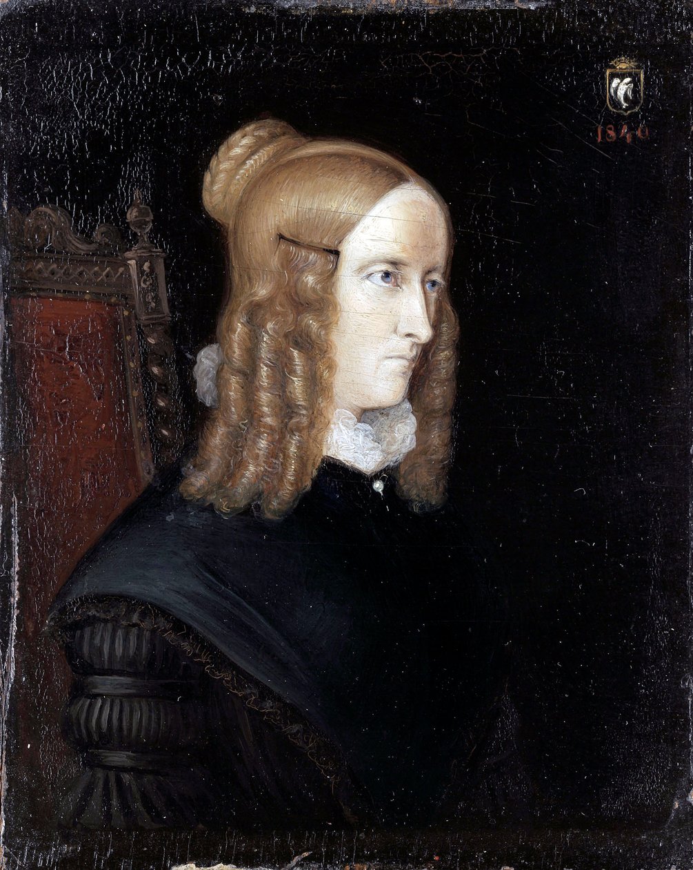 صورة لأنيت فون دروست-هويلشوف (1797-1848) - رسم يوهان جوزيف سبريك (1808-1842) بواسطة يوهانس سبريك