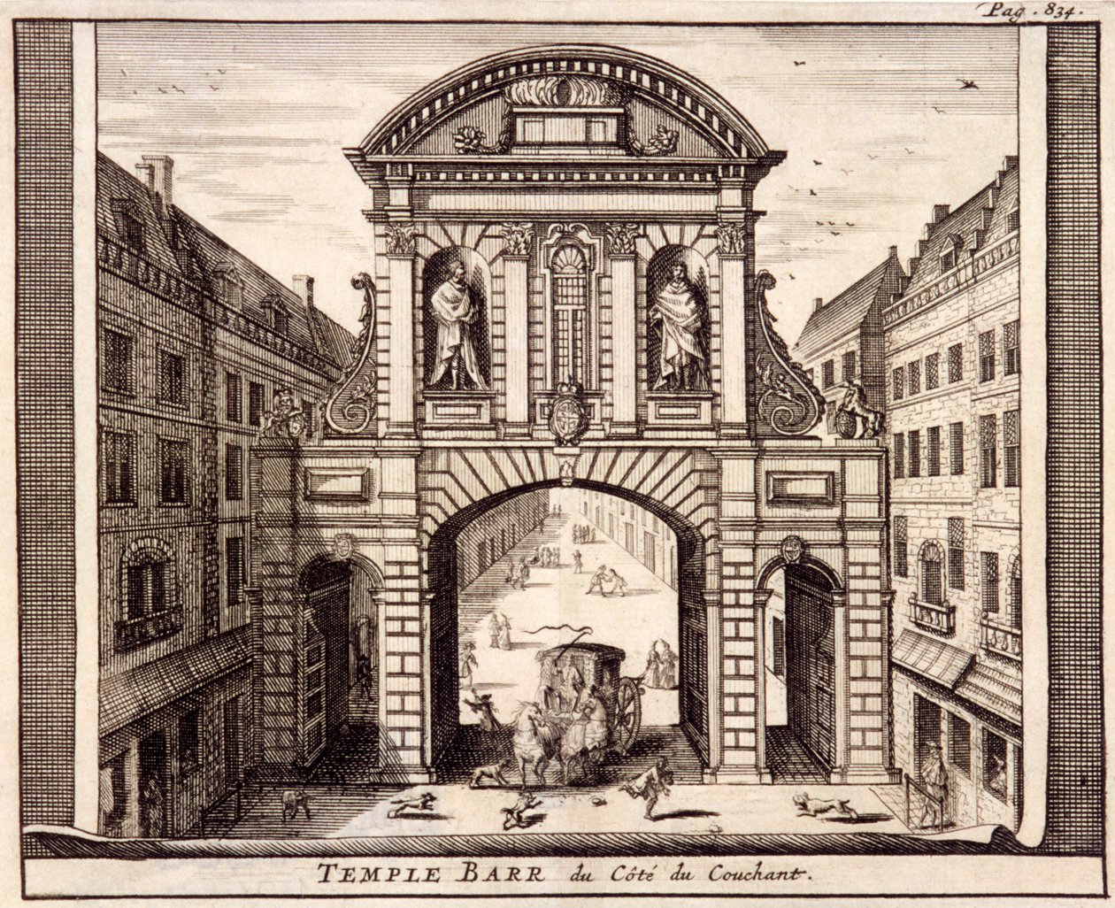 تمبل بار ، لندن ، c1700 بواسطة يوهانس دي رام