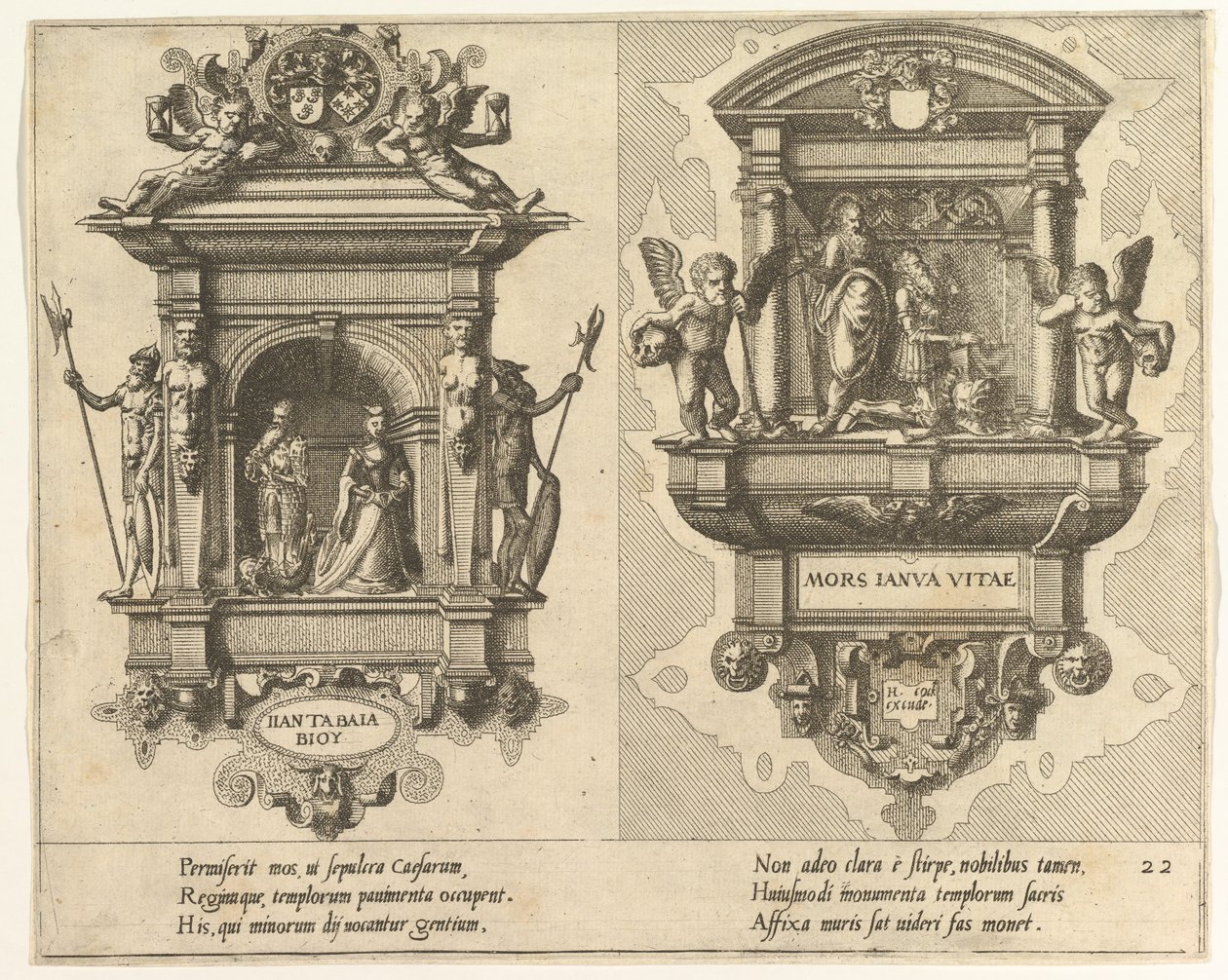 Cœnotaphiorum 22 ، 1563. المؤلفون: Johannes van Doetecum I ، Lucas van Doetecum. بواسطة يوهانس ولوكاس فان دويتكوم