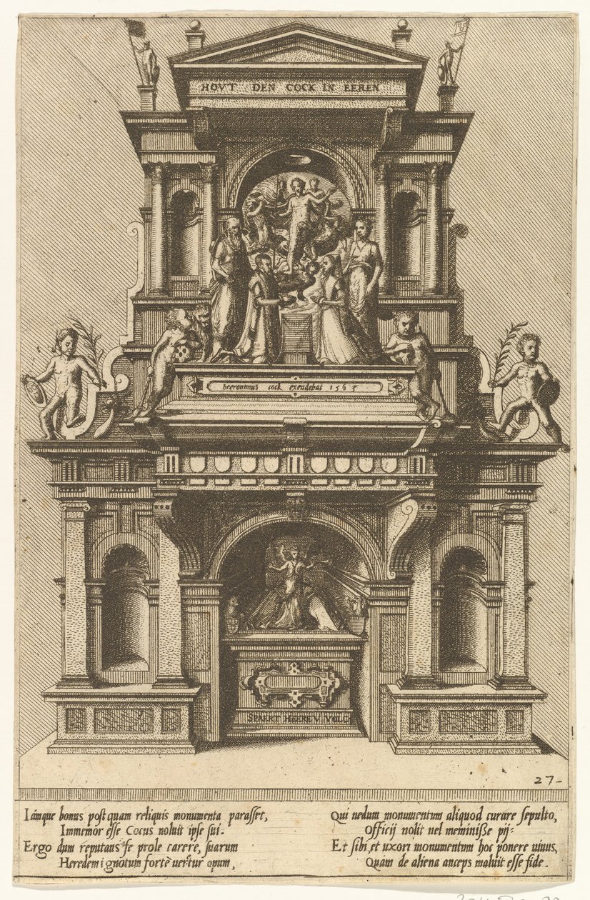 Cœnotaphiorum 27 ، 1563. المؤلفون: Johannes van Doetecum I ، Lucas van Doetecum. بواسطة يوهانس ولوكاس فان دويتكوم