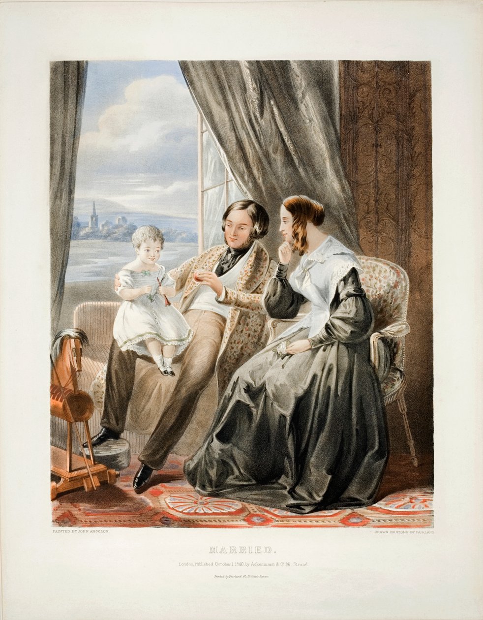 متزوج ، ليثو من توماس فيرلاند (1804-52) ، نشر من قبل أكرمان وشركاه ، 1840 بواسطة جون أبسولون