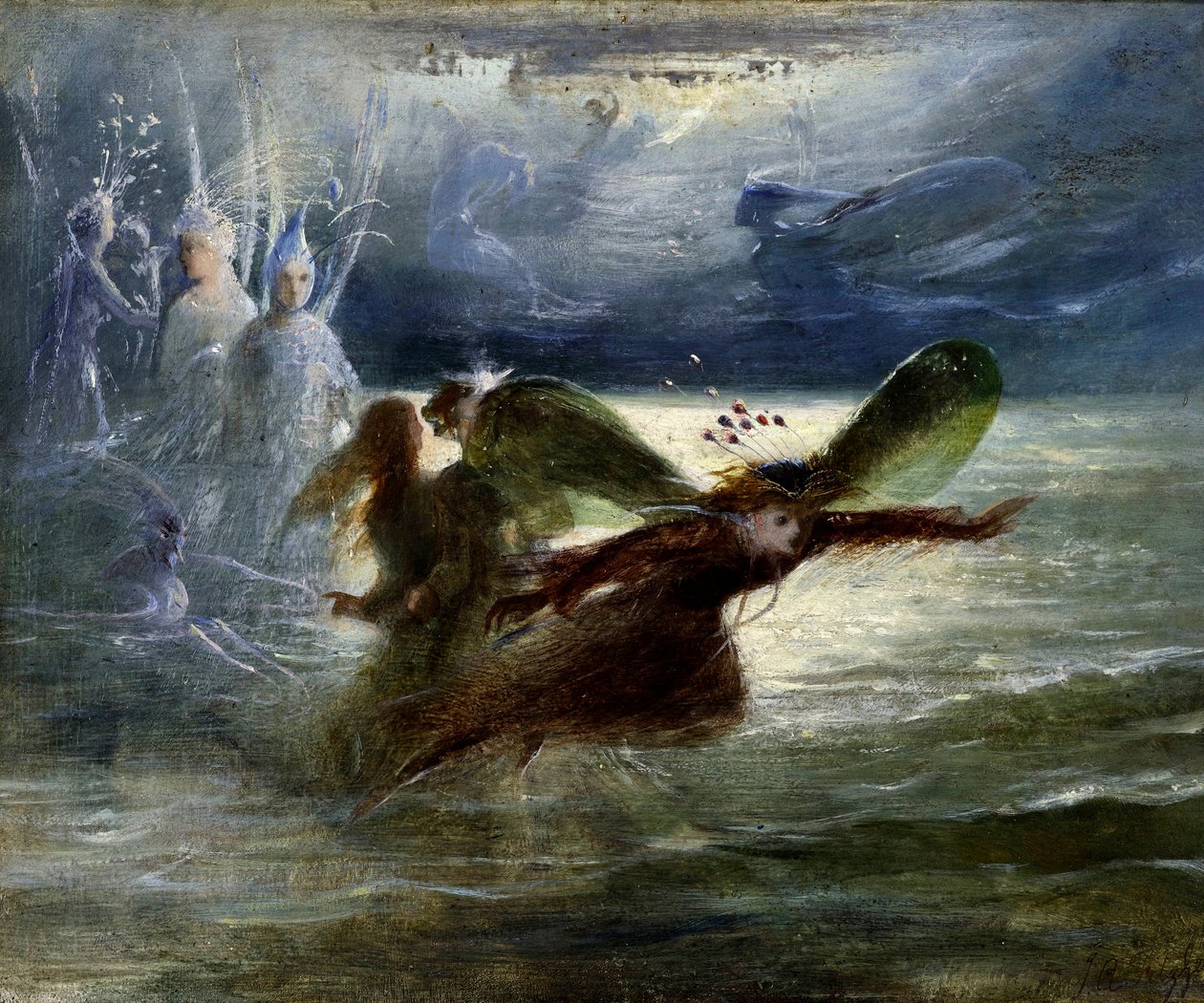 عفاريت البحر ، c.1870 بواسطة جون أنستر فيتزجيرالد