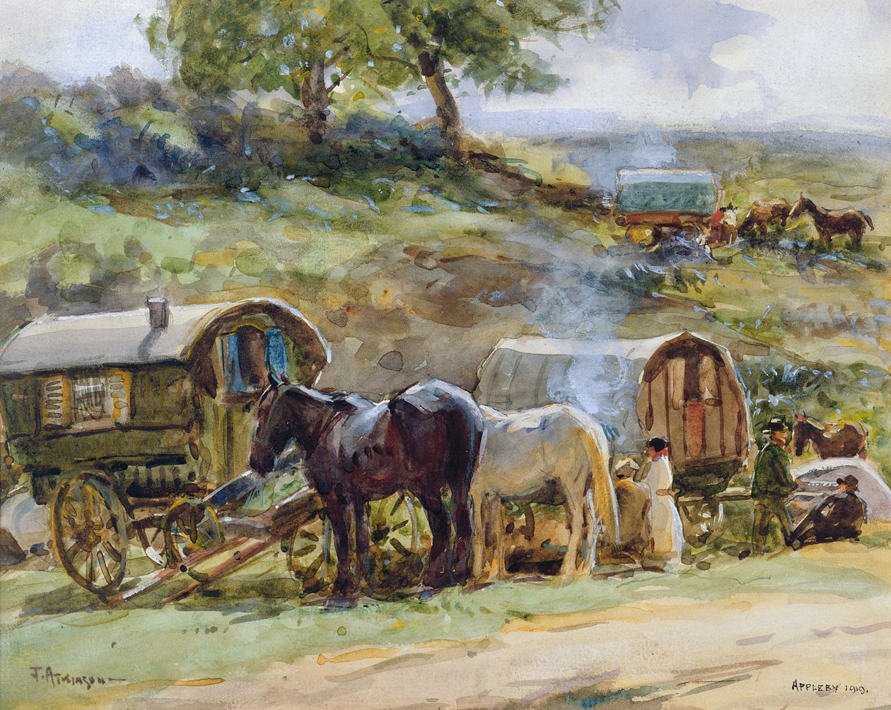مخيم الغجر ، Appleby ، 1919 (انظر أيضًا 54655) بواسطة جون اتكينسون