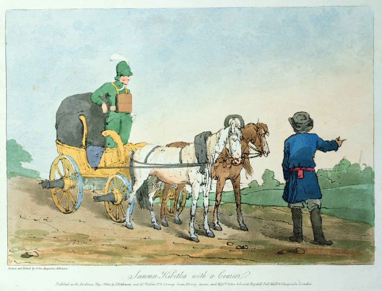 كيبيتكا الصيفية مع ساعي ، 1803 بواسطة جون أوغستوس أتكينسون
