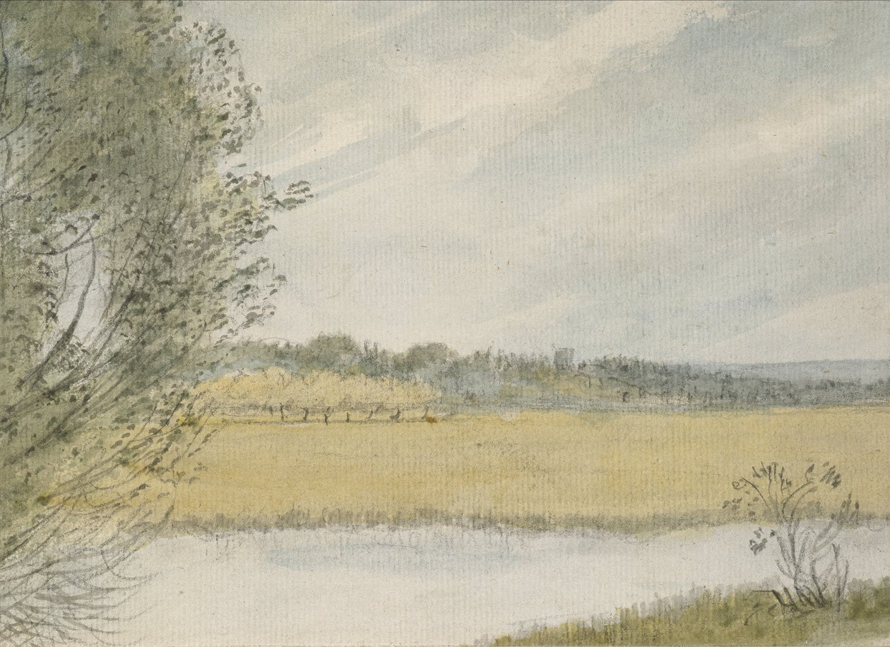 Christ Church Meadows (ألوان مائية فوق الجرافيت ، على الورق) بواسطة John Baptist Malchair