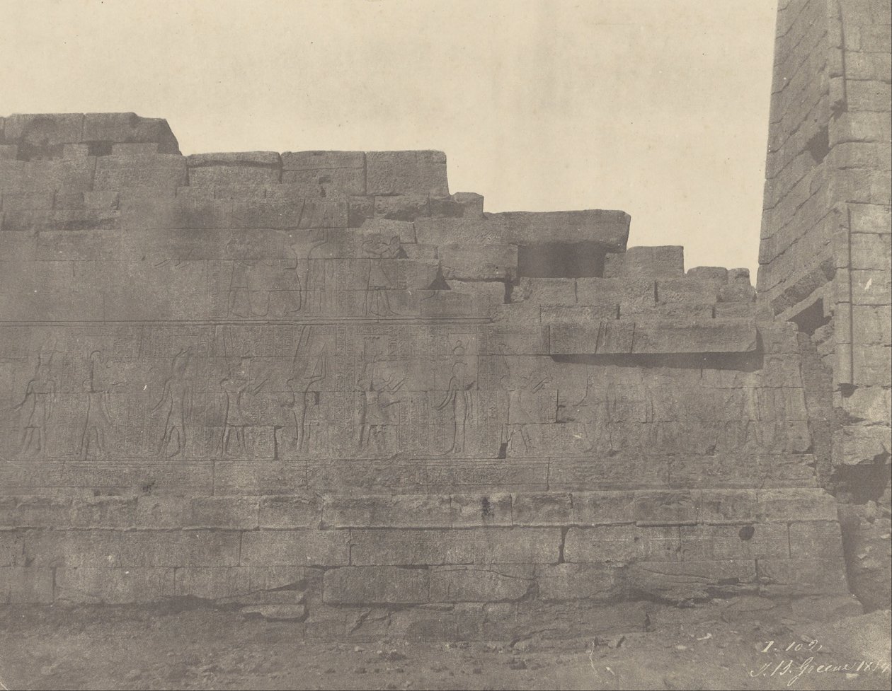 (كارناك ، معبد إلى الجنوب من غرفة الأعمدة ، الجدار الجنوبي (الوجه الخارجي)) بواسطة جون بيسلي غرين