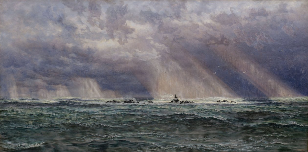 غيل الشمال الغربي قبالة منارة Longships بواسطة جون بريت