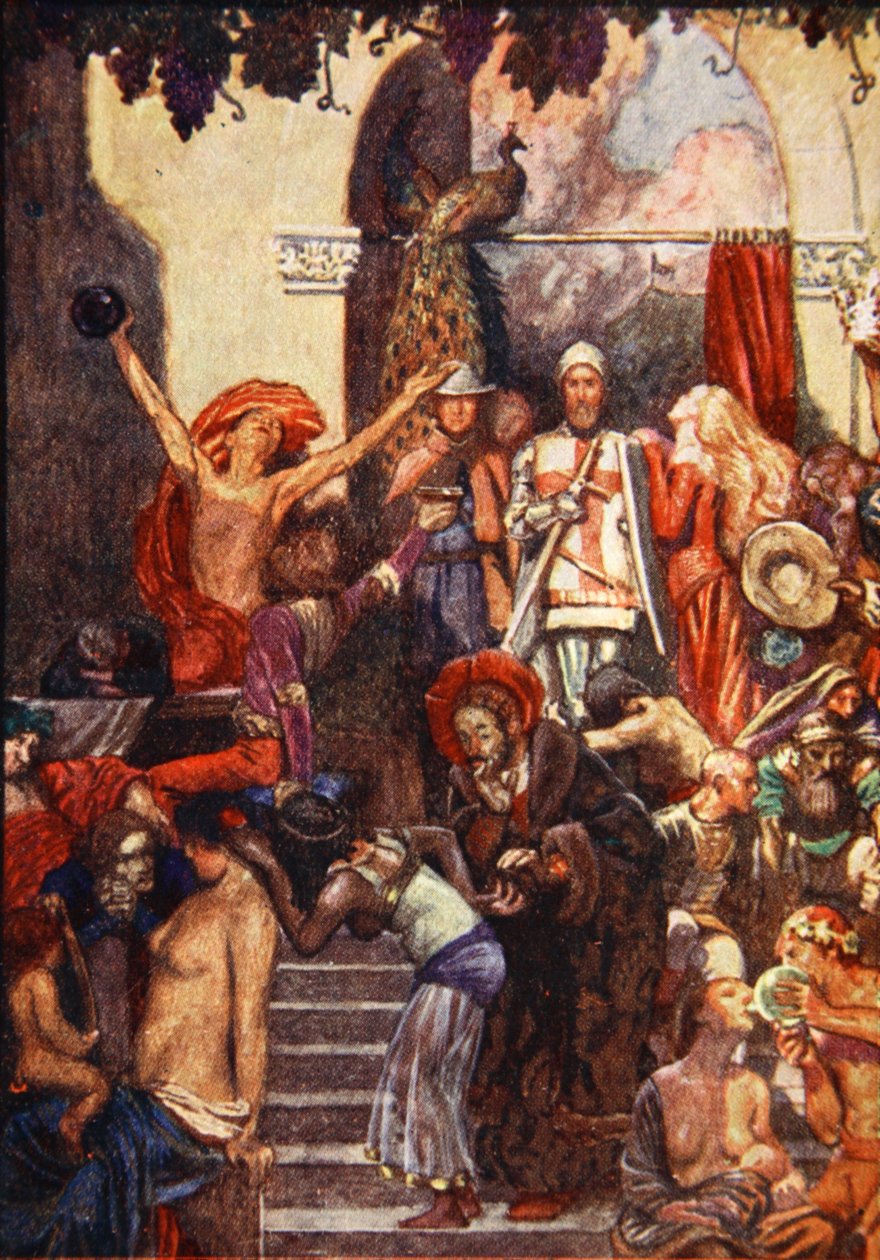 في المدينة كان هناك معرض محفوظ ، يسمى Vanity Fair ، رسم توضيحي من "تقدم الحاج" بواسطة John Bunyan ، أخبرته Mary Macgregor ، نشرته TC و EC Jack ، 1907 بواسطة جون بيام ليستون شو
