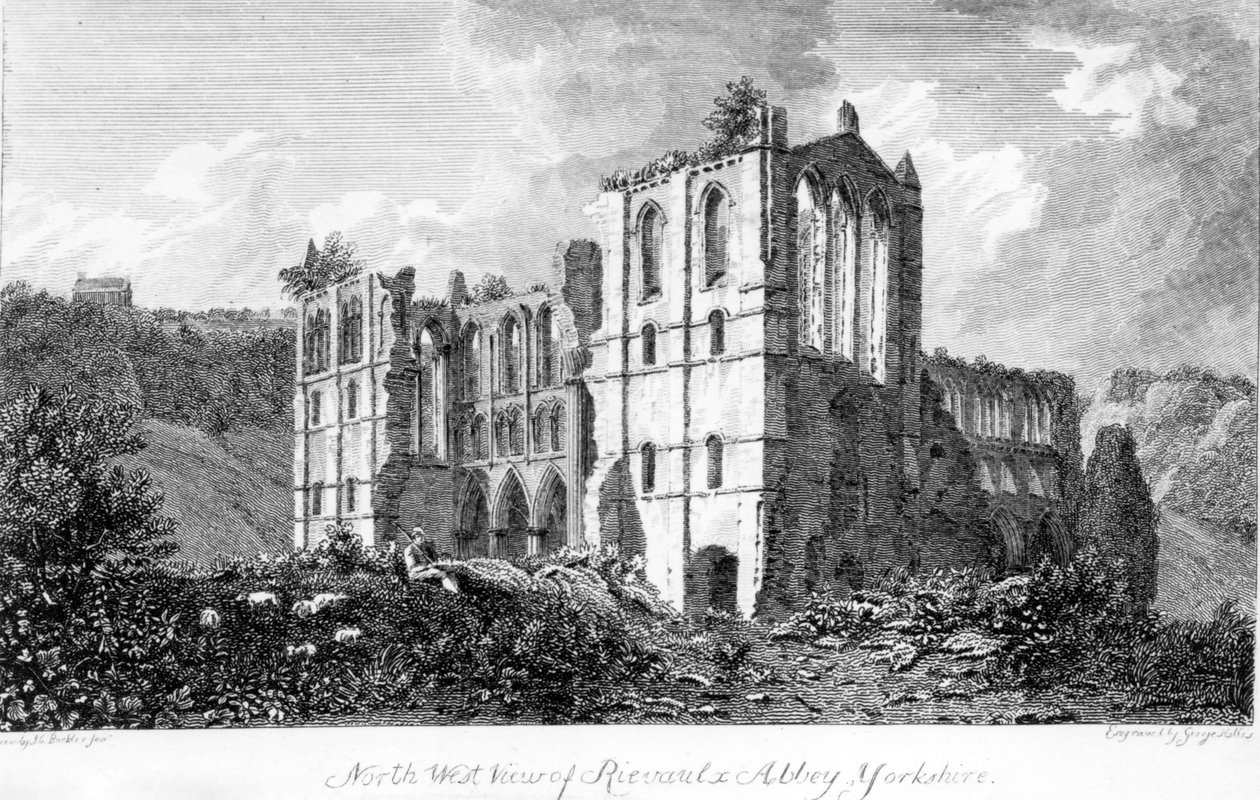 دير Rievaulx ، يوركشاير ، 1821 بواسطة جون شيسيل بكلر