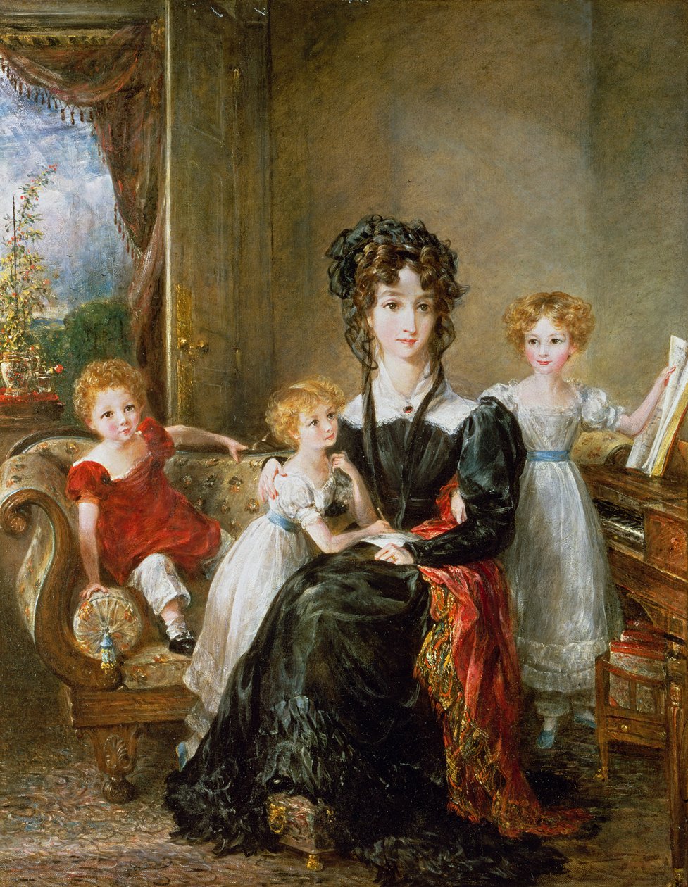 صورة إليزابيث ليا وأولادها ، c.1828 (زوج من 95338) بواسطة جون كونستابل