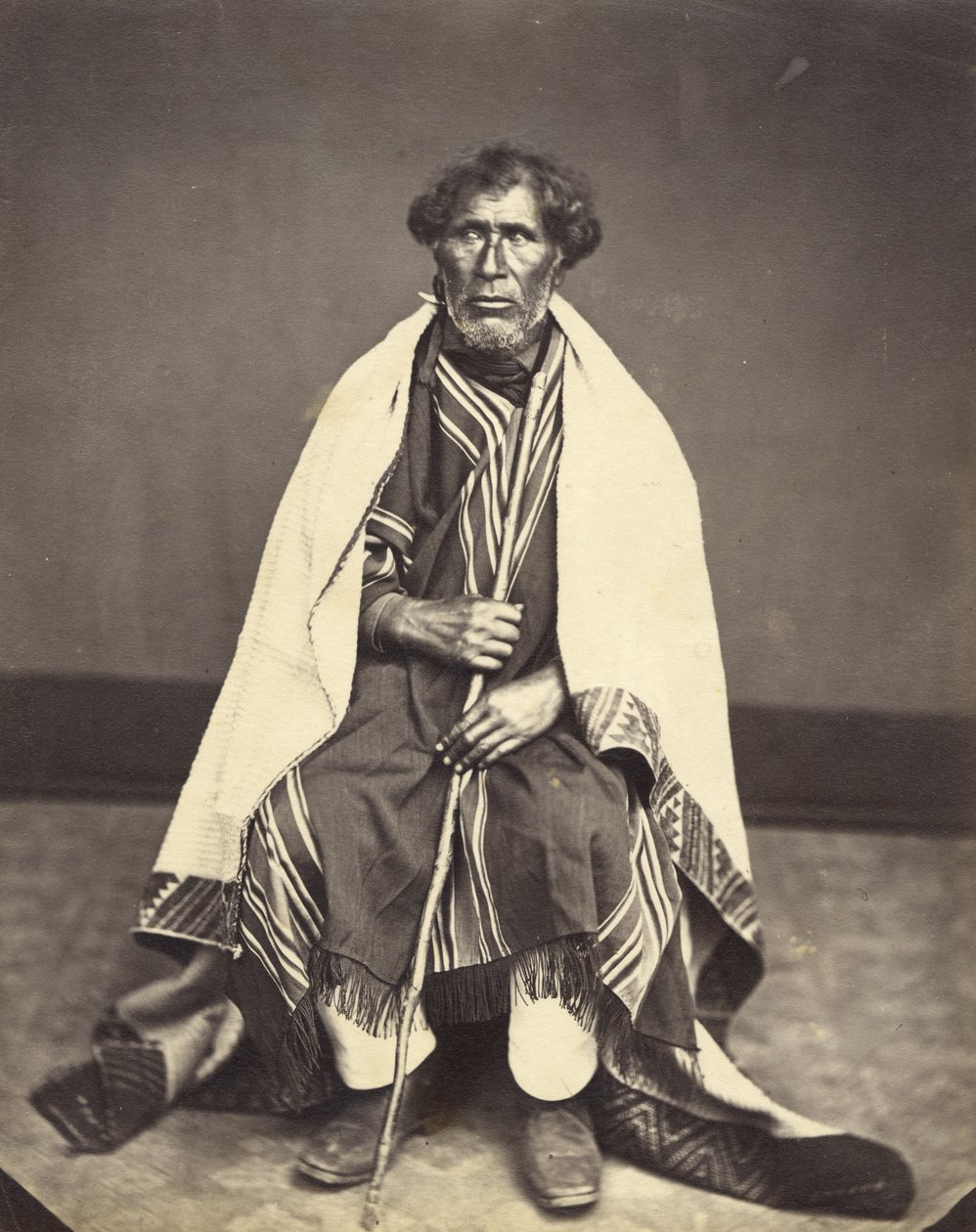 ملك Tairoa ، c.1860 (طبعة زلال) بواسطة جون نيكول كرومبي