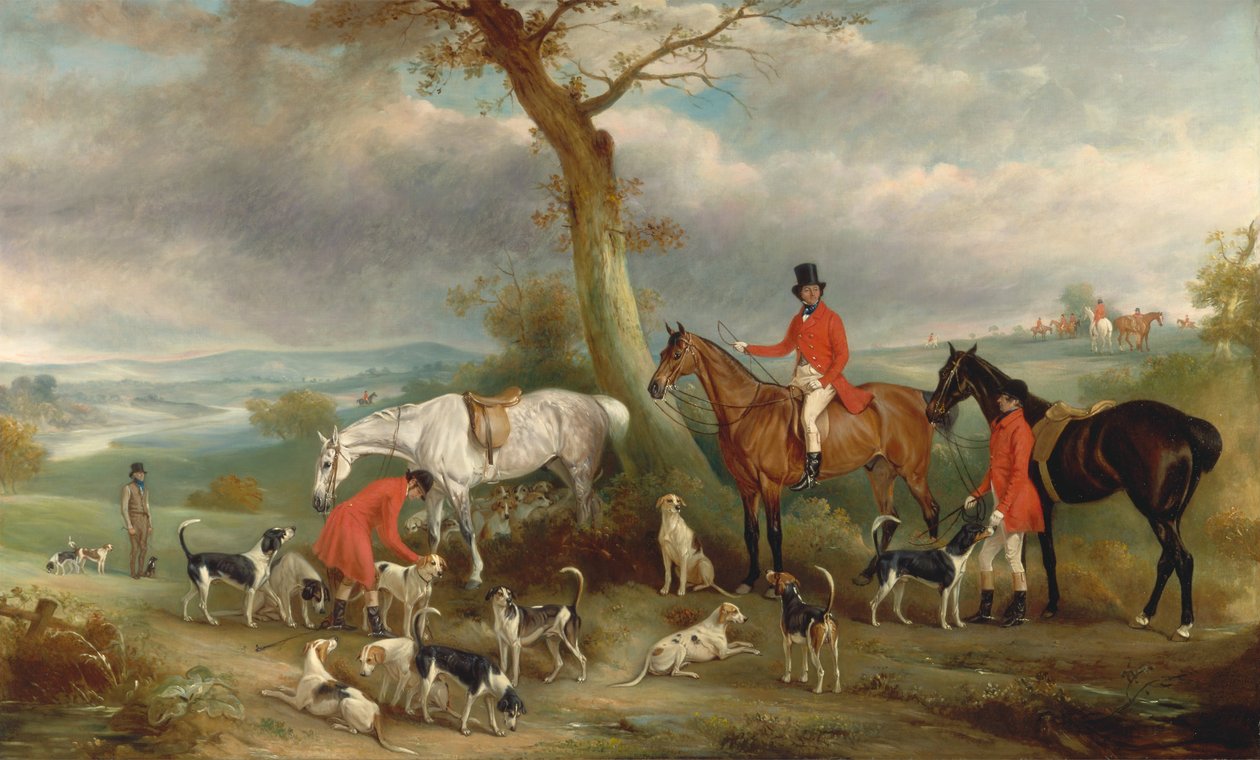 توماس ويلكنسون ، MFH ، مع Hurworth Foxhounds بواسطة جون إي فرنلي