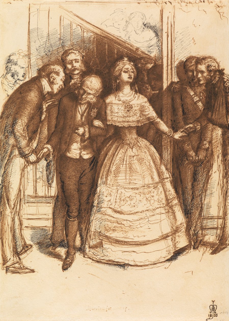 متزوج من الرتبة 1853 (قلم رصاص ، قلم حبر على ورق) بواسطة جون ايفرت ميليس