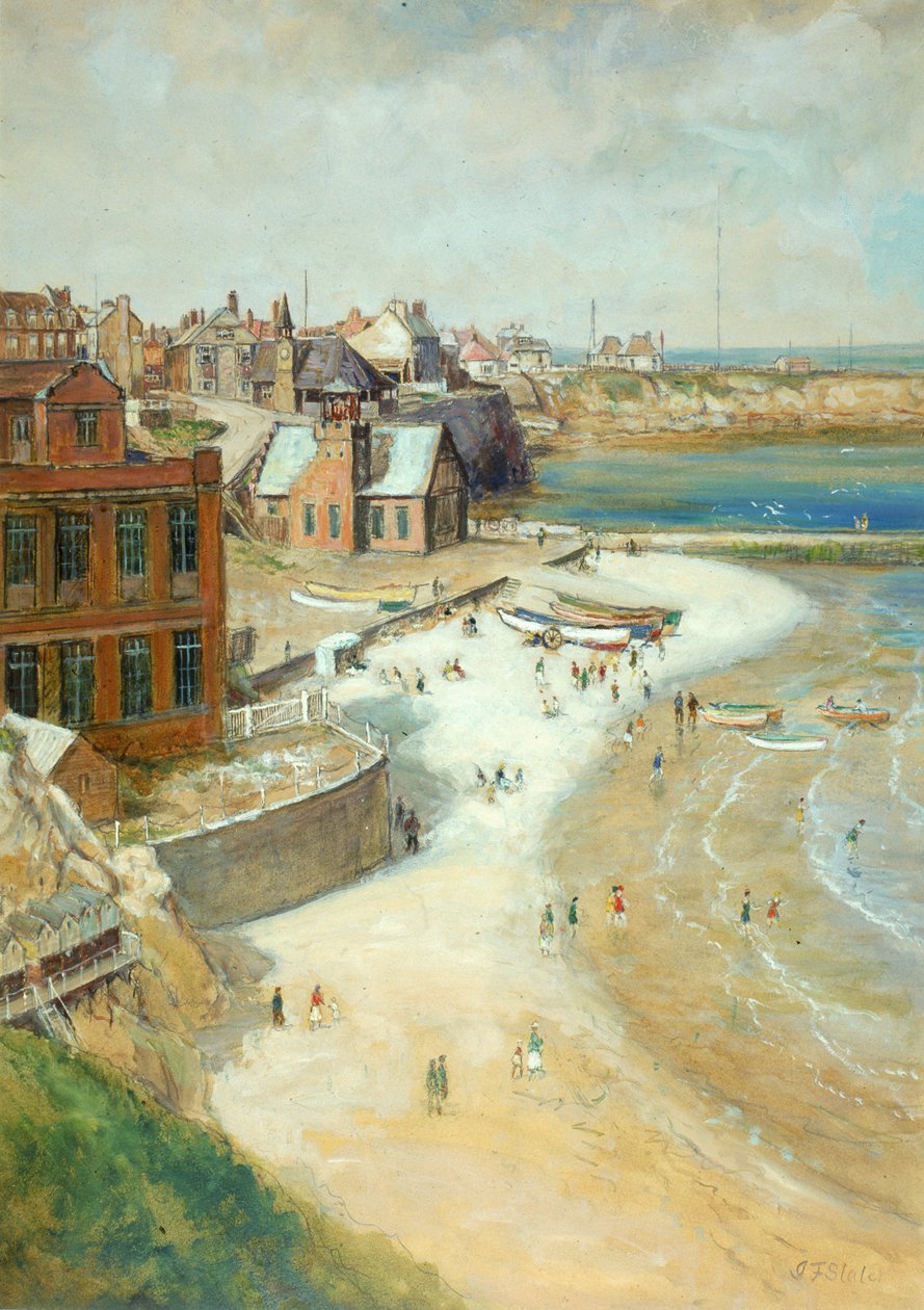 Cullercoats ، نورثمبرلاند ، 1910 (زيت ، قلم رصاص ومرحاض على البطاقة) بواسطة جون فالكونار سلاتر