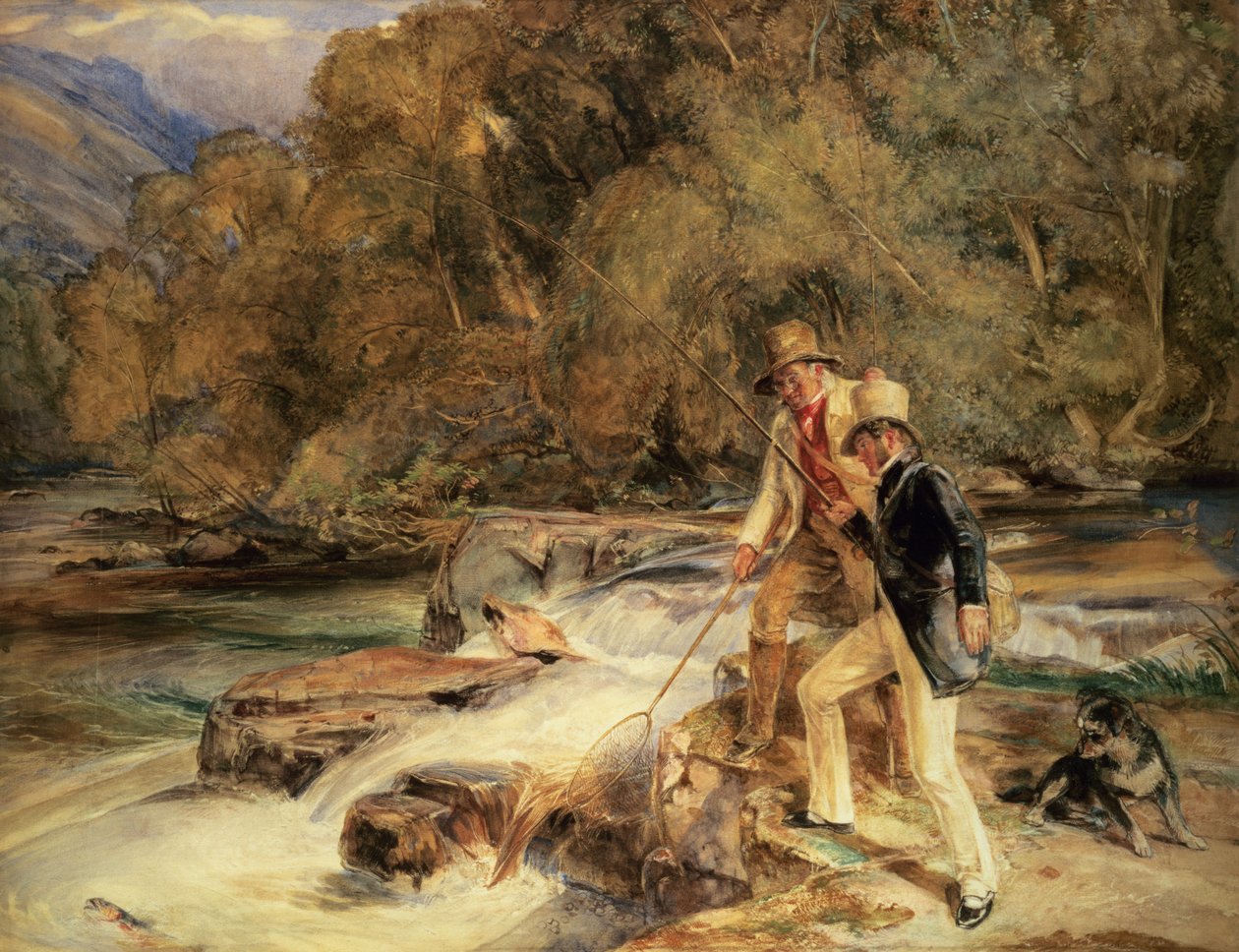 الصيد Landseer ولويس بواسطة جون فريدريك لويس