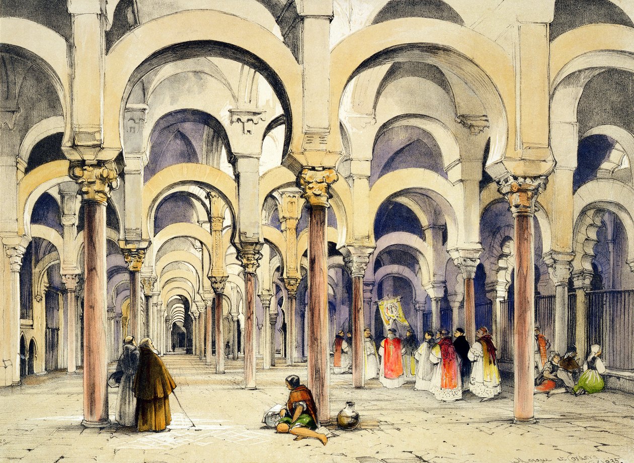 مسجد في قرطبة ، من "اسكتشات إسبانيا" ، نقشه تشارلز جوزيف هولمانديل (1789-1850) ، نُشر عام 1836 بواسطة جون فريدريك لويس